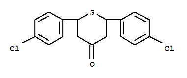 2,6-Bis-(4-chloro-phenyl)-tetrahydro-thiopyran-4-one Structure,79223-80-6Structure