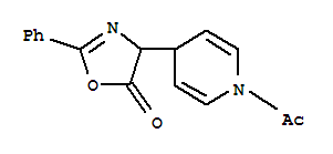 Pyridine, 1-acetyl-4-(4,5-dihydro-5-oxo-2-phenyl-4-oxazolyl)-1,4-dihydro-(9ci) Structure,79305-12-7Structure