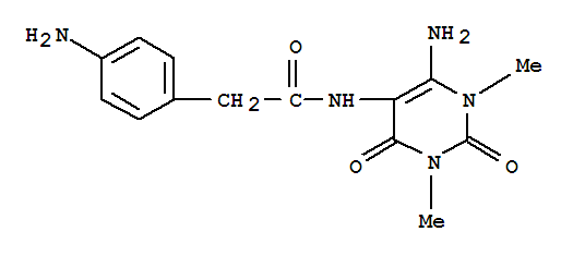 Benzeneacetamide, 4-amino-n-(6-amino-1,2,3,4-tetrahydro-1,3-dimethyl-2,4-dioxo-5-pyrimidinyl)- Structure,794465-78-4Structure