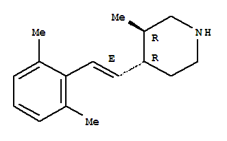 Piperidine, 4-[(1e)-2-(2,6-dimethylphenyl)ethenyl]-3-methyl-, (3r,4r)-rel-(9ci) Structure,794472-45-0Structure