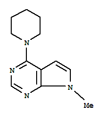 7H-pyrrolo[2,3-d]pyrimidine,7-methyl-4-piperidino-(8ci) Structure,802014-77-3Structure