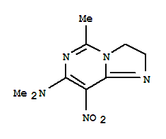 Imidazo[1,2-c]pyrimidine, 7-(dimethylamino)-2,3-dihydro-5-methyl-8-nitro-(8ci) Structure,802326-61-0Structure