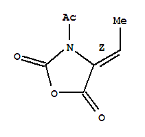 2,5-Oxazolidinedione, 3-acetyl-4-ethylidene-, (z)-(9ci) Structure,80465-34-5Structure