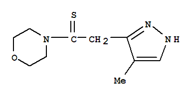 Morpholine, 4-[2-(4-methyl-1h-pyrazol-3-yl)-1-thioxoethyl]-(9ci) Structure,806637-95-6Structure