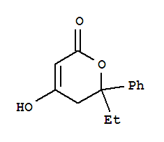 2H-Pyran-2-one, 6-ethyl-5,6-dihydro-4-hydroxy-6-phenyl- Structure,807609-61-6Structure