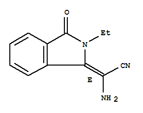 Acetonitrile, amino(2-ethyl-2,3-dihydro-3-oxo-1h-isoindol-1-ylidene)-, (2e)-(9ci) Structure,809230-51-1Structure