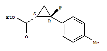 Cyclopropanecarboxylic acid, 2-fluoro-2-(4-methylphenyl)-, ethyl ester, (1r,2s)-rel- (9ci) Structure,809282-91-5Structure