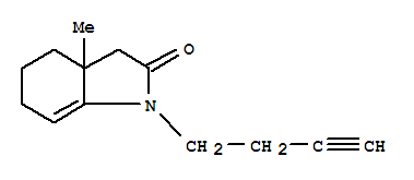 2H-indol-2-one,1-(3-butynyl)-1,3,3a,4,5,6-hexahydro-3a-methyl-(9ci) Structure,810681-62-0Structure