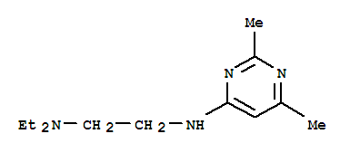 Pyrimidine, 4-(2-diethylaminoethylamino)-2,6-dimethyl-(4ci) Structure,811868-36-7Structure