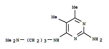 Pyrimidine, 2-amino-4-(3-dimethylaminopropylamino)-5,6-dimethyl- (4ci) Structure,812020-60-3Structure