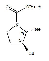 Tert-butyl (2r,3s)-3-hydroxy-2-methylpyrrolidine-1-carboxylate Structure,817554-87-3Structure