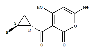 2H-pyran-2-one, 3-[[(1r,2s)-2-fluorocyclopropyl]carbonyl]-4-hydroxy-6-methyl-, rel-(9ci) Structure,823792-54-7Structure