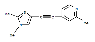 Pyridine, 4-[(1,2-dimethyl-1h-imidazol-4-yl)ethynyl]-2-methyl-(9ci) Structure,824431-72-3Structure