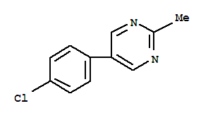 Pyrimidine,5-(4-chlorophenyl)-2-methyl-(9ci) Structure,82525-22-2Structure