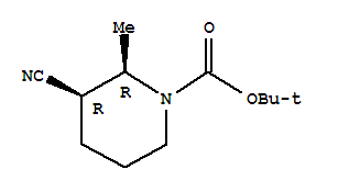 1-Piperidinecarboxylicacid,3-cyano-2-methyl-,1,1-dimethylethylester,(2r,3r)-rel-(9ci) Structure,828300-48-7Structure