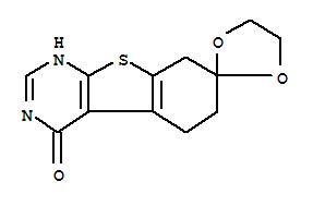 Spiro[[1]benzothieno[2,3-d]pyrimidine-7(4h),2-[1,3]dioxolan]-4-one,1,5,6,8-tetrahydro- Structure,835632-37-6Structure