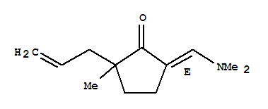 Cyclopentanone,5-[(dimethylamino)methylene]-2-methyl-2-(2-propenyl)-,(5e)-(9ci) Structure,836628-67-2Structure