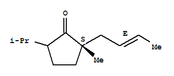 Cyclopentanone,2-(2e)-2-butenyl-2-methyl-5-(1-methylethyl)-,(2s)-(9ci) Structure,836628-77-4Structure