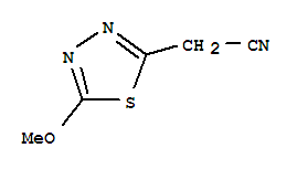 1,3,4-Thiadiazole-2-acetonitrile, 5-methoxy- Structure,84389-19-5Structure