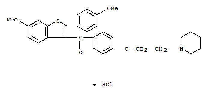 [6-Hydroxy-2-(4-hydroxyphenyl)-benzothiophen-3-yl]-[4-[2-(1-piperidyl)ethoxy]phenyl]-methanone Structure,84541-36-6Structure