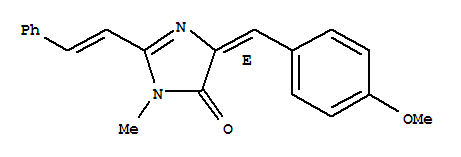 4H-imidazol-4-one,3,5-dihydro-5-[(4-methoxyphenyl)methylene]-3-methyl-2-(2-phenylethenyl)-,(5e)- Structure,845777-72-2Structure