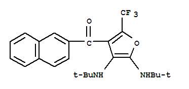 Methanone,[4,5-bis[(1,1-dimethylethyl)amino]-2-(trifluoromethyl)-3-furanyl]-2-naphthalenyl- Structure,845965-07-3Structure