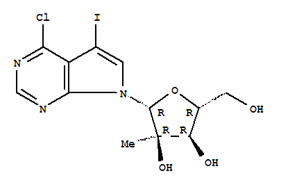 4-Chloro-5-iodo-7-(2-c-methyl-beta-d-ribofuranosyl)-7h-pyrrolo[2,3-d]pyrimidine Structure,847551-48-8Structure