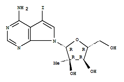 5-Iodo-7-(2-c-methyl-beta-d-ribofuranosyl)-7h-pyrrolo[2,3-d]pyrimidin-4-amine Structure,847551-49-9Structure