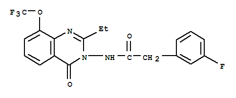 Benzeneacetamide,n-[2-ethyl-4-oxo-8-(trifluoromethoxy)-3(4h)-quinazolinyl]-3-fluoro- Structure,848027-37-2Structure