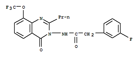 Benzeneacetamide,3-fluoro-n-[4-oxo-2-propyl-8-(trifluoromethoxy)-3(4h)-quinazolinyl]- Structure,848027-54-3Structure