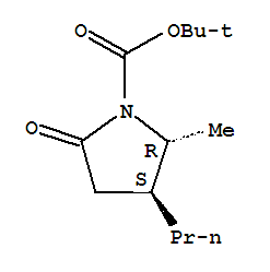 1-Pyrrolidinecarboxylic acid, 2-methyl-5-oxo-3-propyl-, 1,1-dimethylethyl ester, (2r,3s)-rel- Structure,850080-30-7Structure