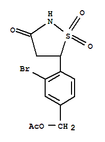 Methyl [3-bromo-4-(1,1-dioxido-3-oxoisothiazolidin-5-yl)phenyl]acetate Structure,850318-47-7Structure