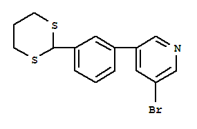 3-(3-(1,3-Dithian-2-yl)phenyl)-5-bromopyridine Structure,850349-92-7Structure