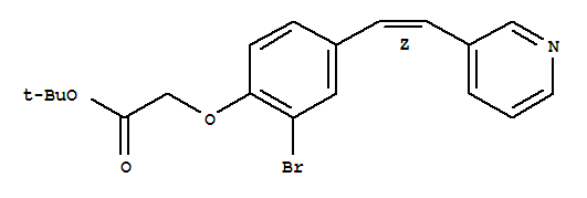 Z-[2-bromo-4-(2-pyridin-3-yl-vinyl)-phenoxy]-acetic acid tert-butyl ester Structure,850411-11-9Structure