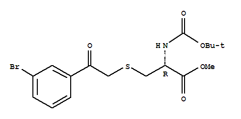 (S)-3-[2-(3-bromo-phenyl)-2-oxo-ethylsulfanyl]-2-tert-butoxycarbonylamino-propionic acid methyl ester Structure,850411-17-5Structure