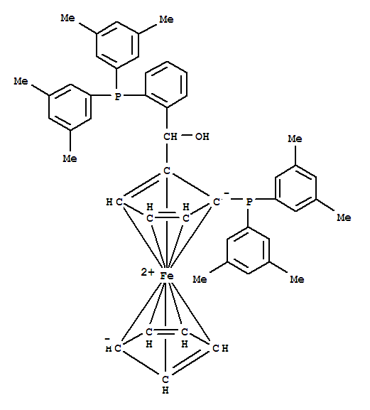 (S)-(-)-[(s)-2-di(3,5-xylyl)phosphinoferrocenyl ][2-di(3,5-xylyl)phosphinophenyl ]methanol Structure,851308-45-7Structure