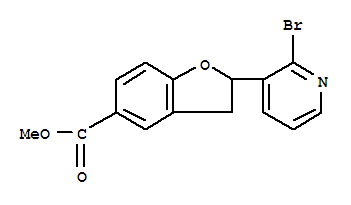 2-(2-Bromo-pyridin-3-yl)-2,3-dihydro-benzofuran-5-carboxylic acid metyl ester Structure,851777-29-2Structure