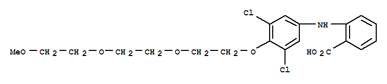 Benzoic acid,2-[[3,5-dichloro-4-[2-[2-(2-methoxyethoxy)ethoxy]ethoxy]phenyl]amino]- Structure,851961-86-9Structure