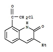 2(1H)-quinolinone,8-(chloroacetyl)-3-ethyl-(9ci) Structure,854523-99-2Structure