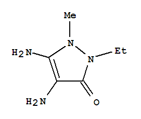 3H-pyrazol-3-one,4,5-diamino-2-ethyl-1,2-dihydro-1-methyl- Structure,857036-14-7Structure