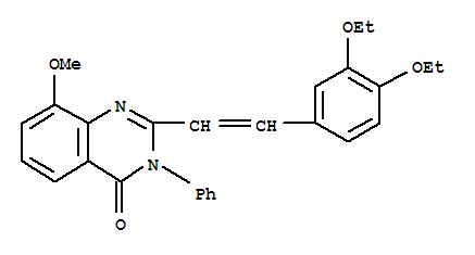 4(3H)-quinazolinone,2-(3,4-diethoxystyryl)-8-methoxy-3-phenyl-(6ci) Structure,857204-86-5Structure