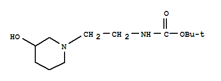 Carbamic acid,[2-(3-hydroxy-1-piperidinyl)ethyl ]-,t-butyl ester Structure,857637-25-3Structure