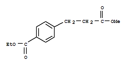 Benzenepropanoic acid,4-(ethoxycarbonyl)-,methyl ester (9ci) Structure,858717-44-9Structure