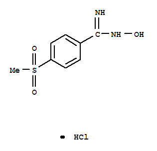 N-hydroxy-4-(methylsulfonyl)benzenecarboximidamide hydrochloride Structure,860183-11-5Structure