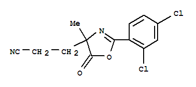 4-Oxazolepropanenitrile, 2-(2,4-dichlorophenyl)-4,5-dihydro-4-methyl-5-oxo- Structure,86435-53-2Structure