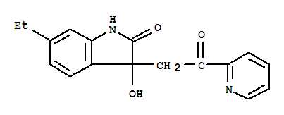 6-Ethyl-3-hydroxy-3-(2-oxo-2-pyridin-2-yl-ethyl)-1,3-dihydro-indol-2-one Structure,864685-13-2Structure