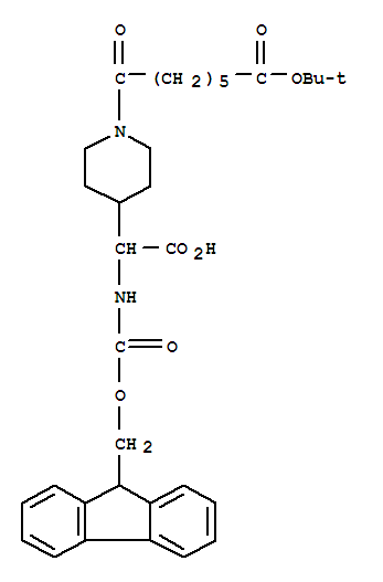 Fmoc-2-[[(6-t-butoxy-carbonyl)hexanoyl]piperazin-4-yl]-glycine Structure,864685-37-0Structure