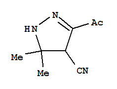 1H-pyrazole-4-carbonitrile, 3-acetyl-4,5-dihydro-5,5-dimethyl-(9ci) Structure,86556-93-6Structure