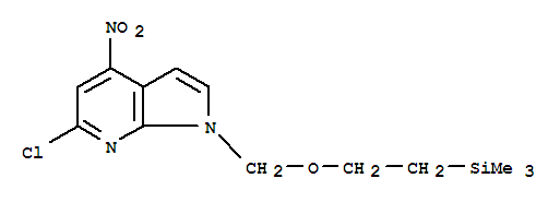 1H-Pyrrolo[2,3-b]pyridine, 6-chloro-4-nitro-1-[[2-(trimethylsilyl)ethoxy]methyl]- Structure,869335-22-8Structure