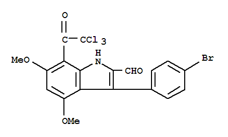 1H-indole-2-carboxaldehyde, 3-(4-bromophenyl)-4,6-dimethoxy-7-(trichloroacetyl)-(9ci) Structure,869960-15-6Structure